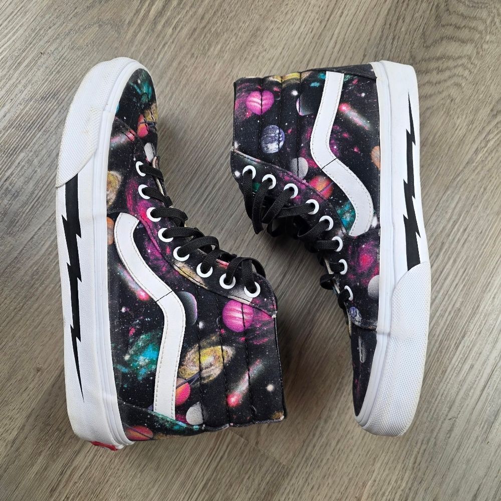Vans SK8 Hi Tops Galaxy Print Sneakers Size 7.5 - Picture 7 of 10